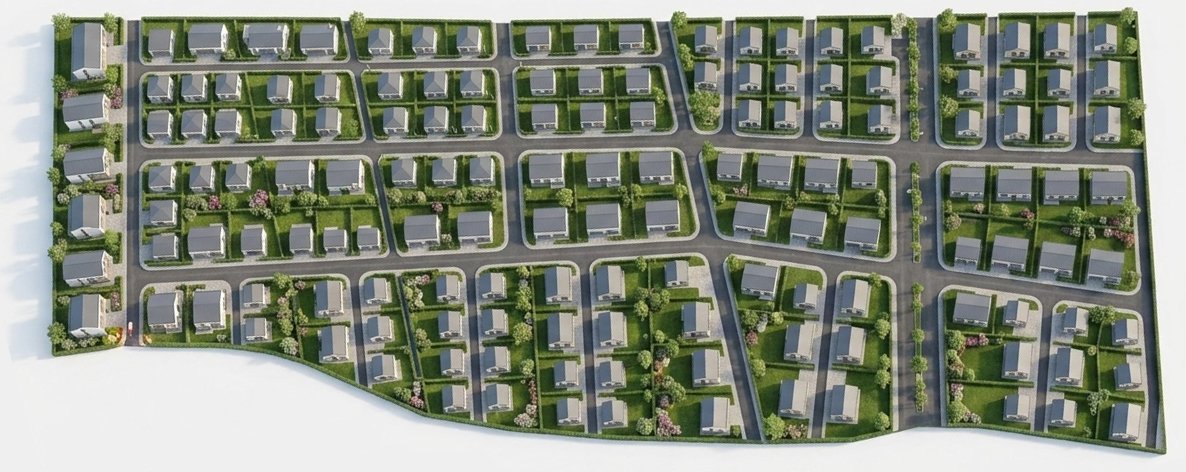Masterplan Pucice Residences osiedle domów z działką pod Szczecinem